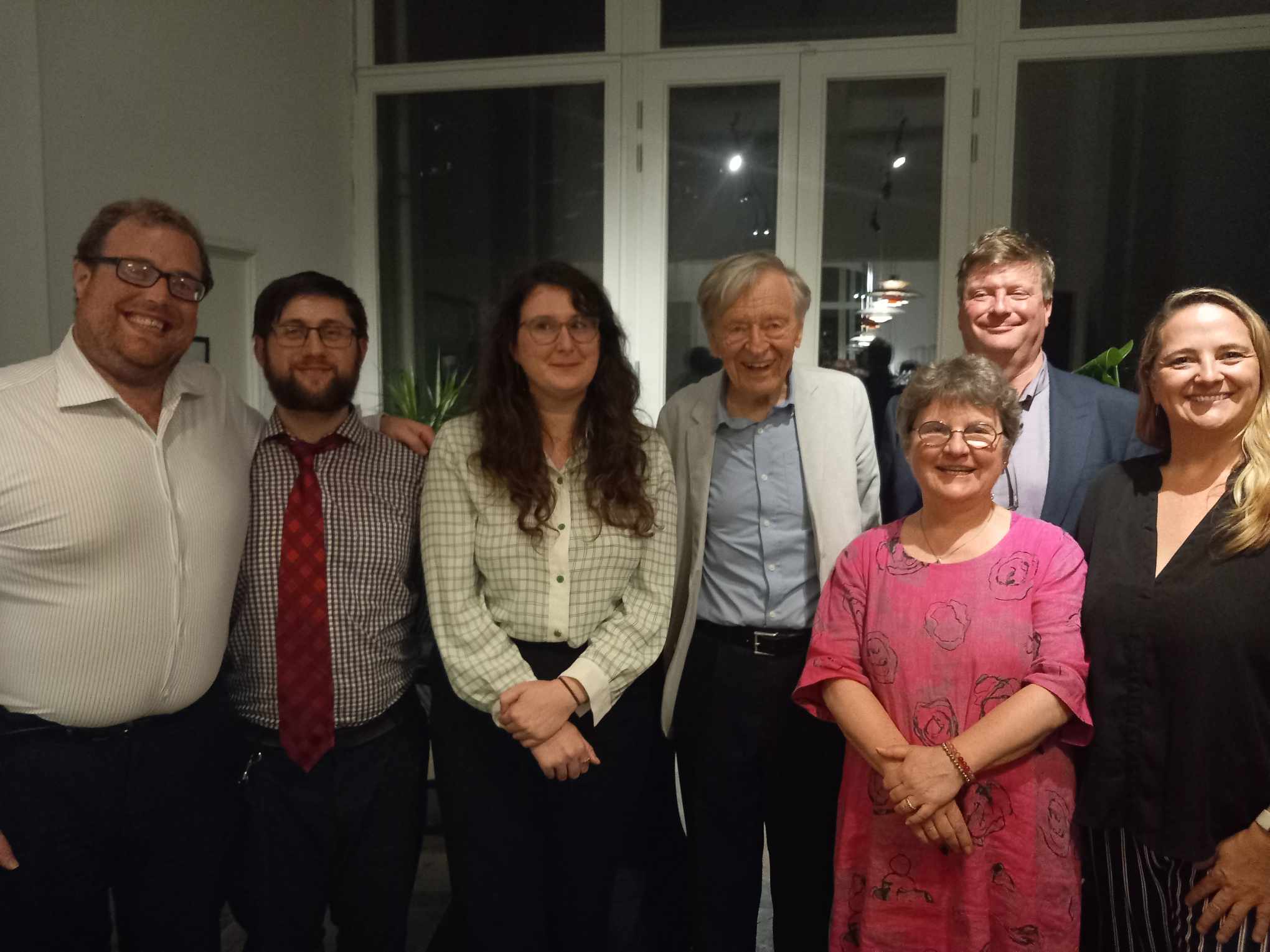 The executive committee with Lord Alf Dubs